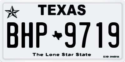 TX license plate BHP9719