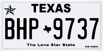 TX license plate BHP9737