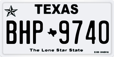 TX license plate BHP9740