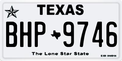 TX license plate BHP9746