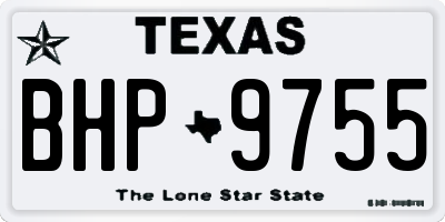 TX license plate BHP9755