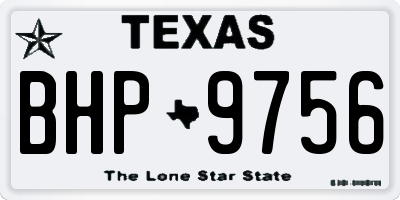 TX license plate BHP9756