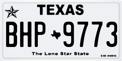 TX license plate BHP9773