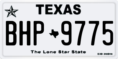 TX license plate BHP9775