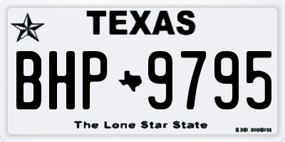 TX license plate BHP9795