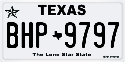 TX license plate BHP9797