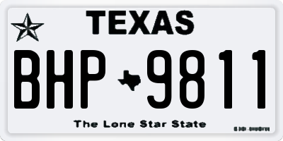 TX license plate BHP9811