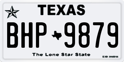 TX license plate BHP9879