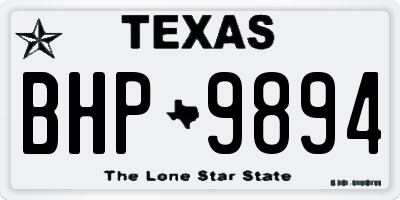 TX license plate BHP9894
