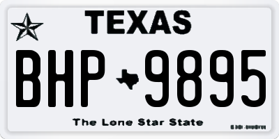 TX license plate BHP9895