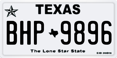 TX license plate BHP9896