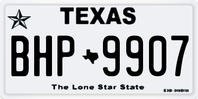 TX license plate BHP9907