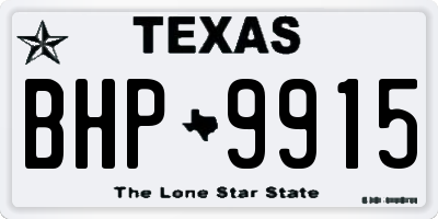 TX license plate BHP9915