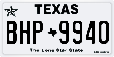 TX license plate BHP9940
