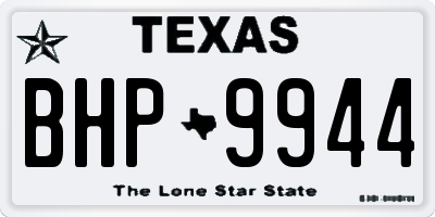 TX license plate BHP9944