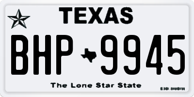TX license plate BHP9945