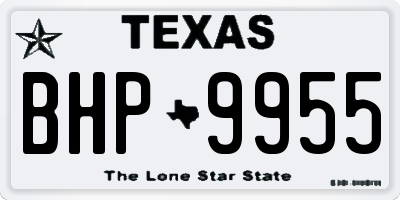 TX license plate BHP9955