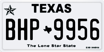 TX license plate BHP9956