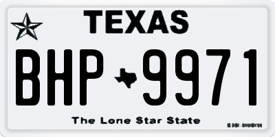 TX license plate BHP9971