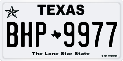 TX license plate BHP9977