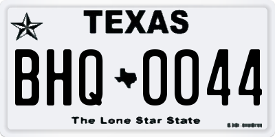 TX license plate BHQ0044