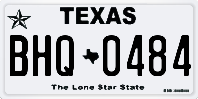 TX license plate BHQ0484