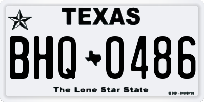 TX license plate BHQ0486