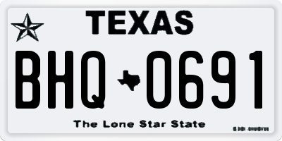TX license plate BHQ0691