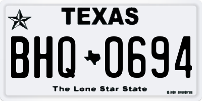 TX license plate BHQ0694