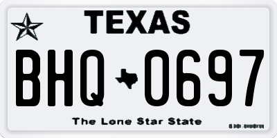TX license plate BHQ0697