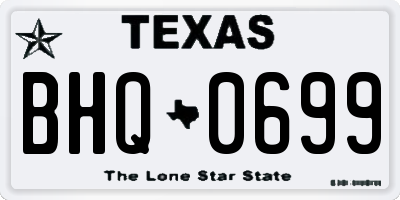 TX license plate BHQ0699