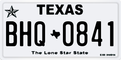 TX license plate BHQ0841