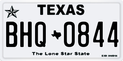 TX license plate BHQ0844