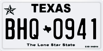 TX license plate BHQ0941