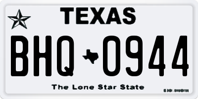 TX license plate BHQ0944