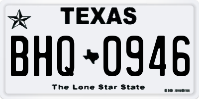TX license plate BHQ0946