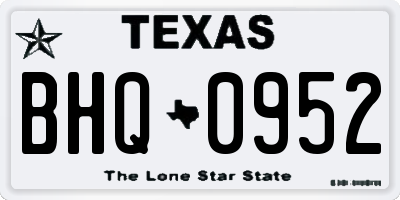 TX license plate BHQ0952