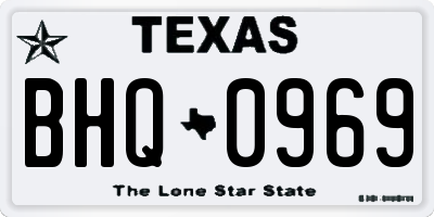 TX license plate BHQ0969