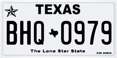 TX license plate BHQ0979