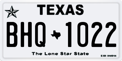 TX license plate BHQ1022