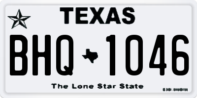 TX license plate BHQ1046