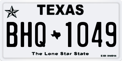 TX license plate BHQ1049