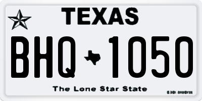TX license plate BHQ1050