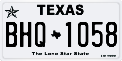 TX license plate BHQ1058