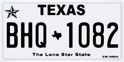 TX license plate BHQ1082