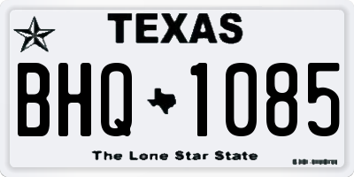 TX license plate BHQ1085