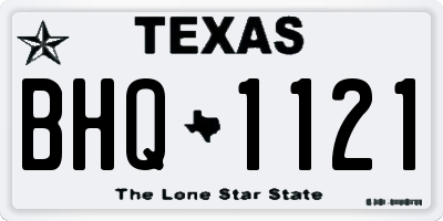 TX license plate BHQ1121
