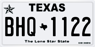TX license plate BHQ1122