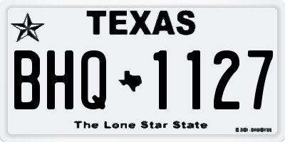 TX license plate BHQ1127