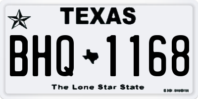 TX license plate BHQ1168